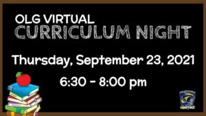 Virtual Curriculum Night Thursday, September 23rd