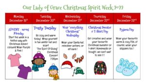 Christmas Spirit Week December 19-23